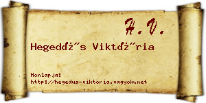 Hegedűs Viktória névjegykártya